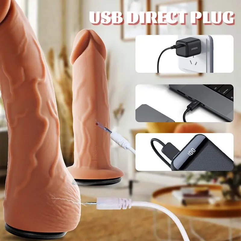 Remote Control Vibrating Strapless Strap-On - Dual 8.5"+5.5" Silicone Dildos w/ 10 Modes for Couples